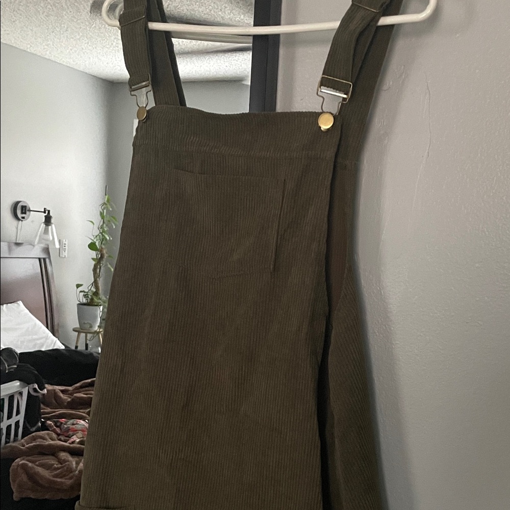 Cupshe Olive Corduroy dress M